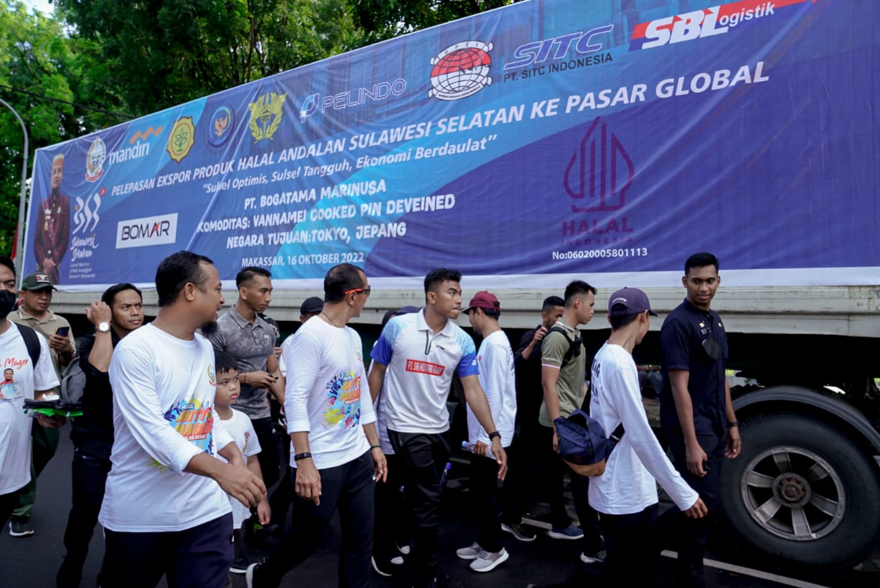 Sambut HUT Sulsel, Gubernur Lepas Ekspor Produk Halal