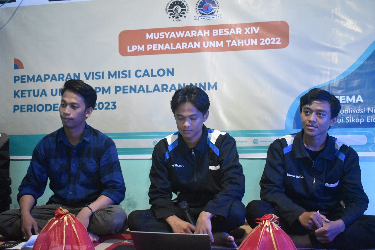 Tiga Calon Ketua Umum LPM Penalaran UNM 2023 Paparkan Visi Misi