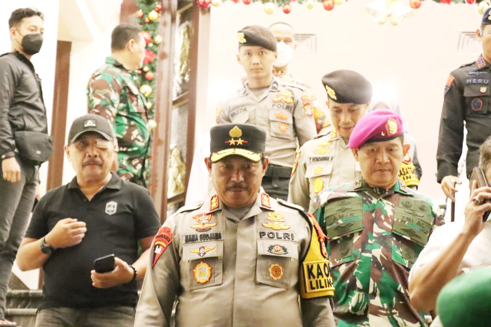 Kapolrestabes dan Kapoda Sulsel Pantau Perayaan Natal 2022
