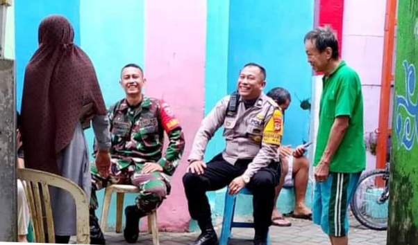Bhabinkamtibmas dan Babinsa Patroli di Wilayah Rawan kejahatan