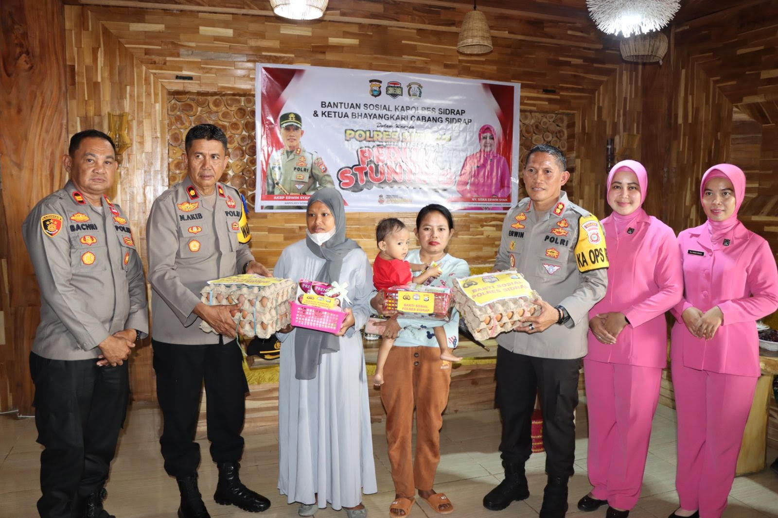 Kapolres Bantu Penderita Stunting dan Gizi Buruk
