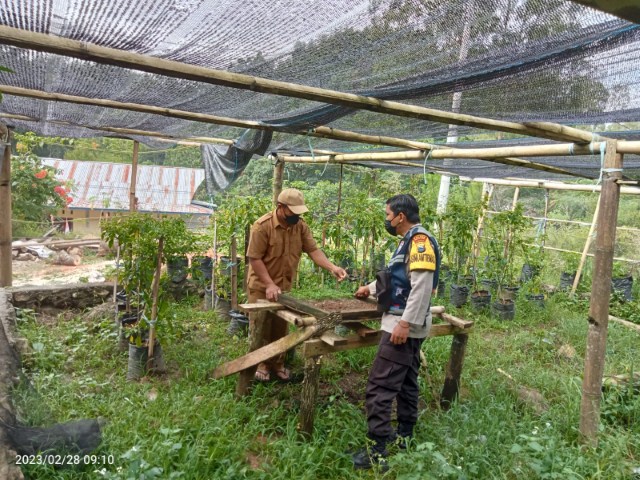Bhabinkamtibmas Sambangi Kebun Holtikultura