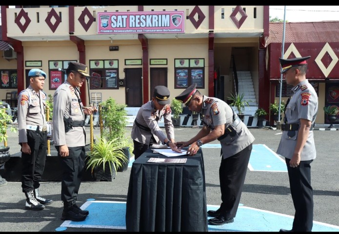 Kapolres Pimpin Sertijab Kasat Samapta