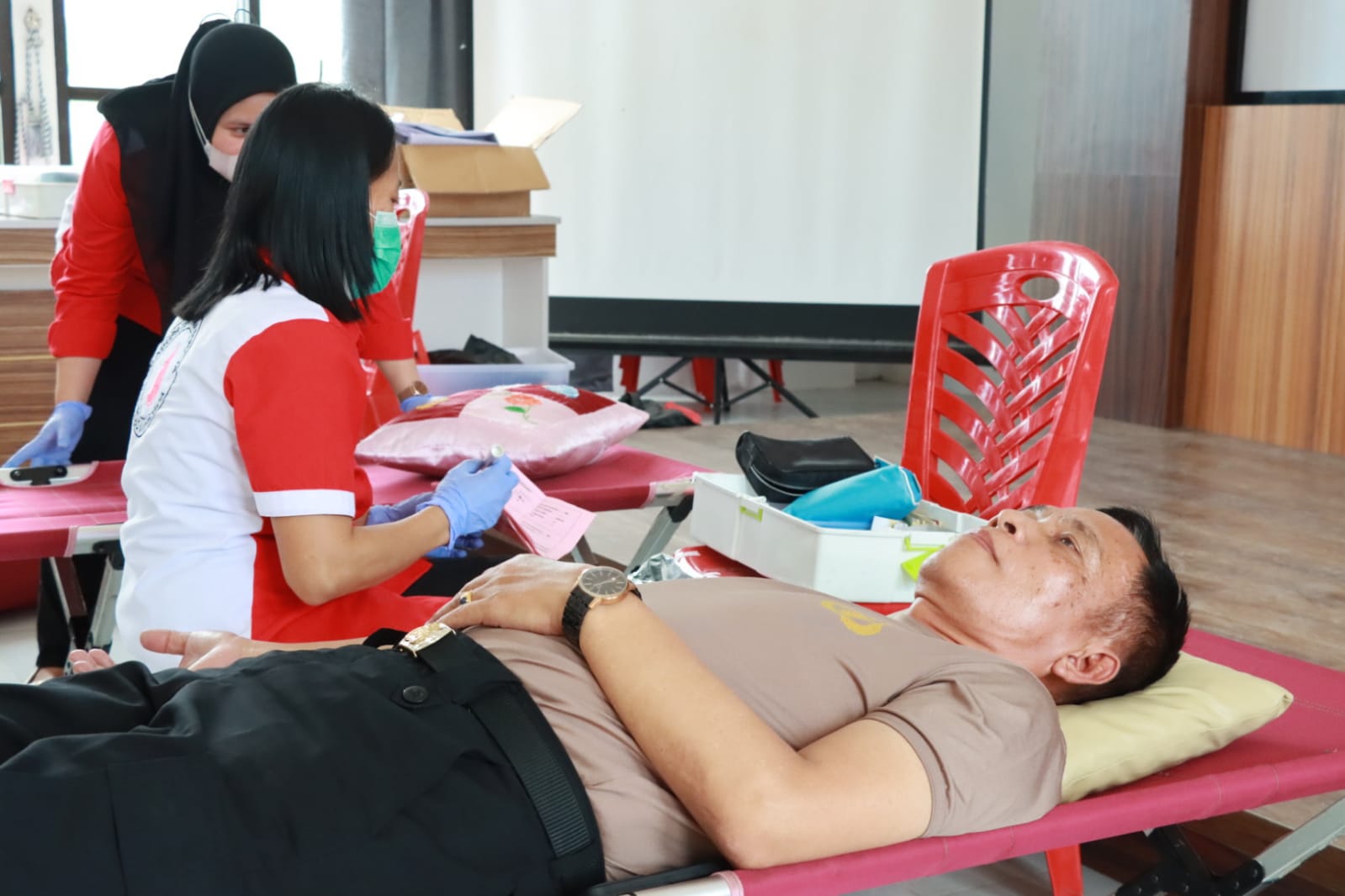 Bakti Kesehatan Polres Kumpul 60 Kantong Darah