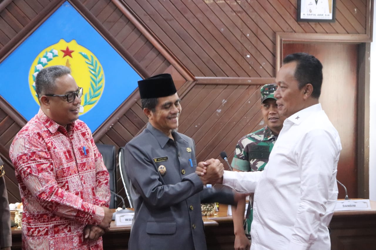 Jajaran Pejabat Pemda Selayar Sambut Resmi Kabinda Sulsel