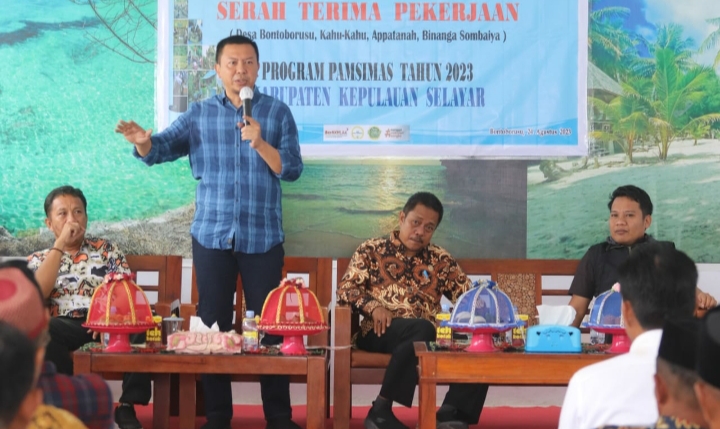 Penuhi Kebutuhan Dasar Masyarakat, Bupati Basli Ali Resmikan Pamsimas di Desa Bontoborusu