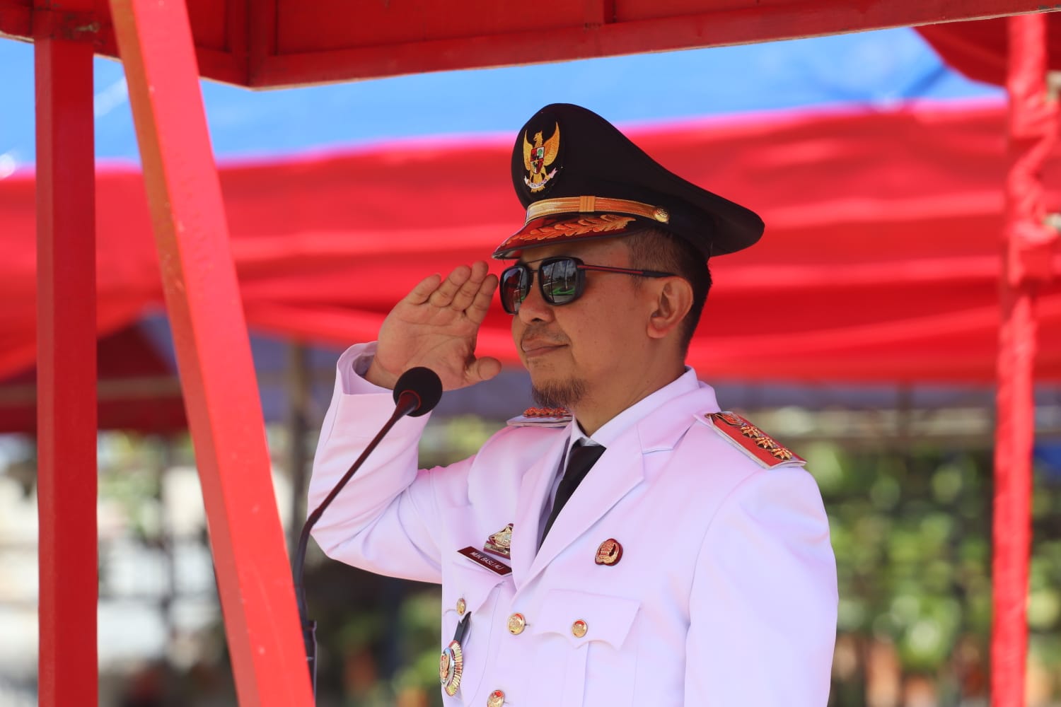 Bupati Basli Ali Inspektur Upacara Peringatan Detik-Detik Proklamasi RI Ke78