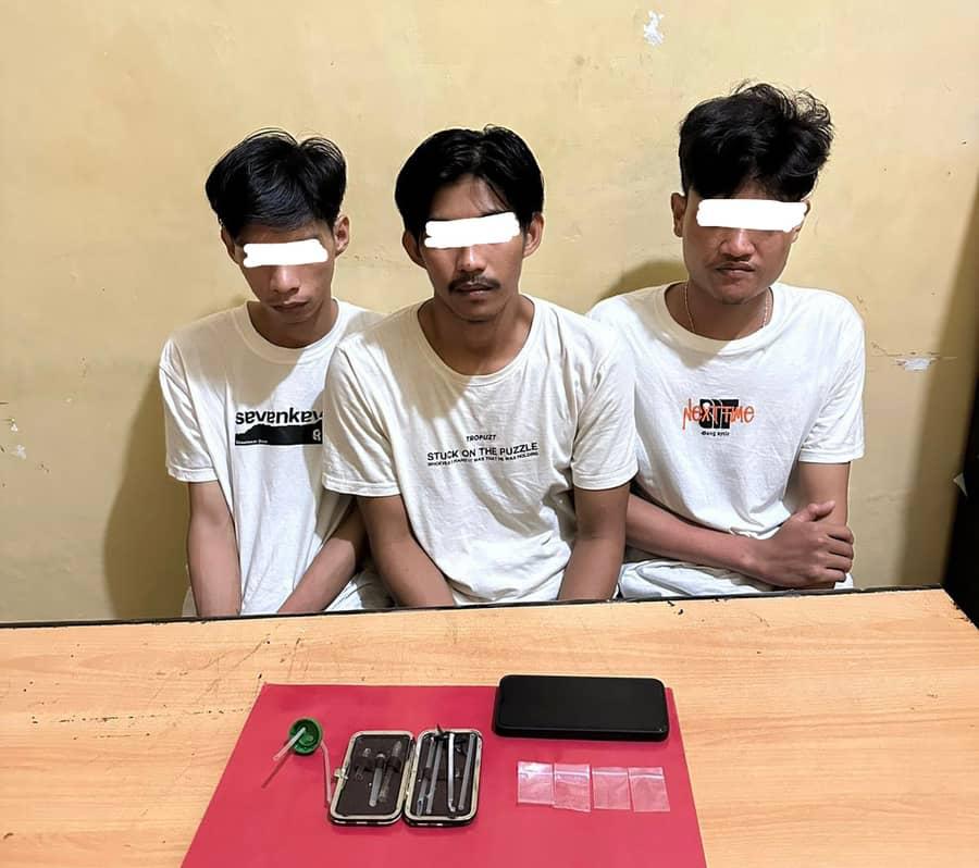 Empat Pemuda Diciduk Hendak Edarkan Sabu