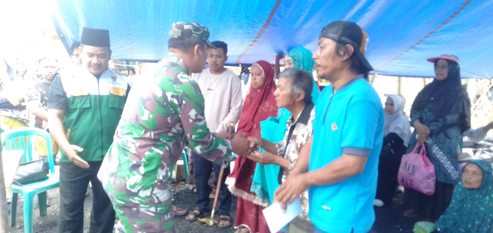 Dandim-Baznas Santuni Korban Kebakaran