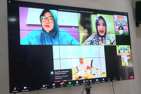 Ketua PKK Ikuti Monev Imunisasi Secara Virtual