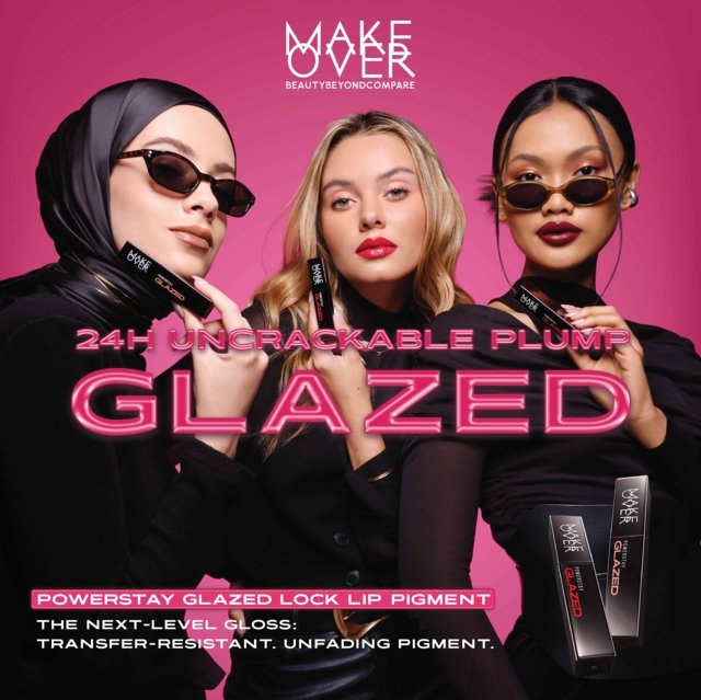 TERBARU -- Powerstay Glazed Lock Lip Pigment yang merupakan produk terbaru dari Make Over.