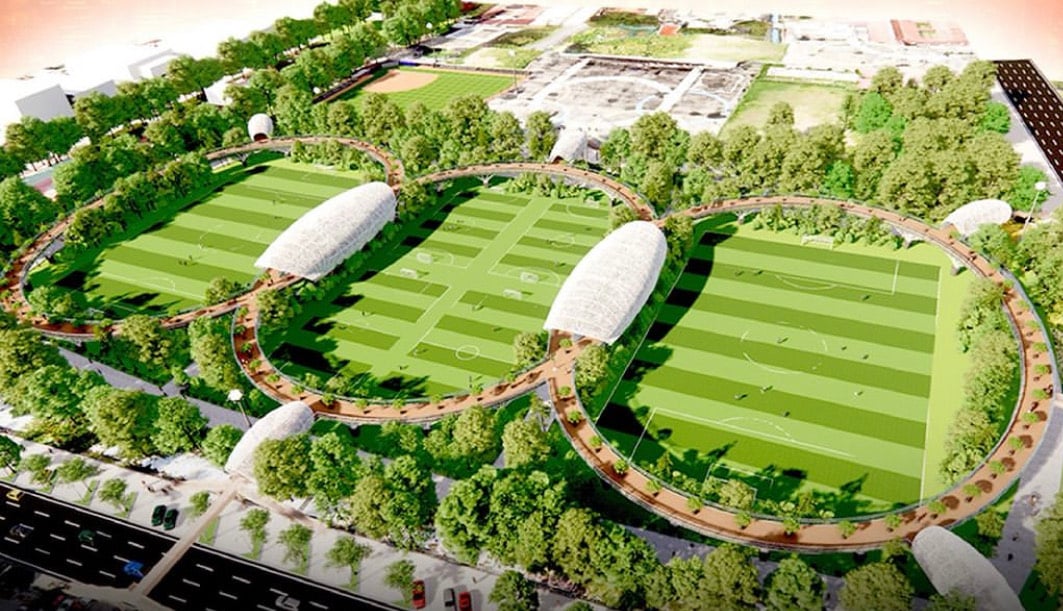 Dok/Fajar KAREBOSI--Pemkot Makassar memulai revitalisasi Lapangan Karebosi.Rencananya awal Februari depan dilakukan pemancangan tiang.Tampak desain Lapangan Karebosi.