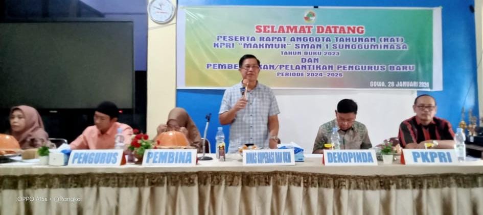 IST RAT -- Suasana pembukaan RAT Koperasi Makmur SMAN 1 Gowa. 