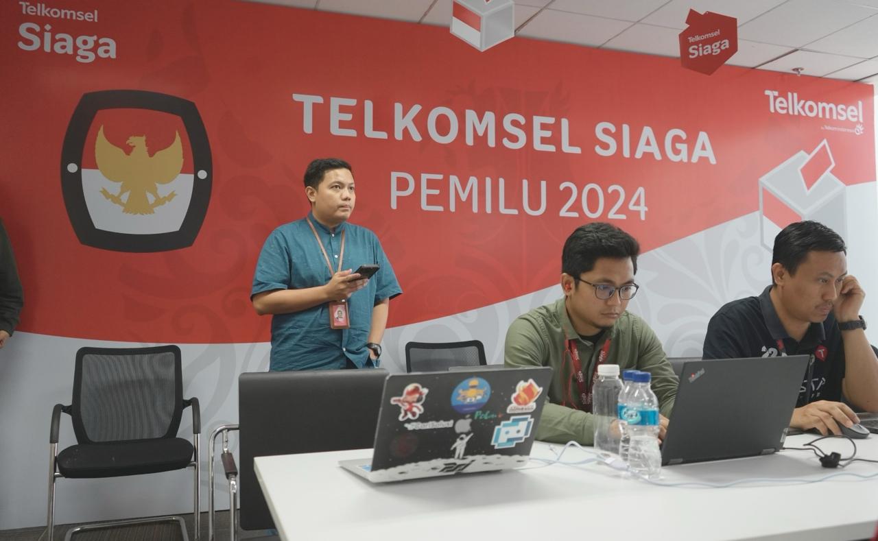 SUKSESKAN PEMILU -- Telkomsel sebagai perusahaan telekomunikasi digital terdepan di Indonesia, terus mendukung program pemerintah. Termasuk siap menyukseskan perhelatan Pemilu 2024.