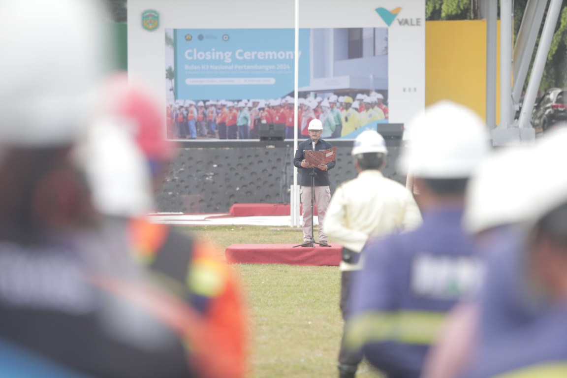 PENUTUPAN -- Suasana penutupan peringatan Bulan K3 tahun 2024 di lingkup PT Vale Indonesia.