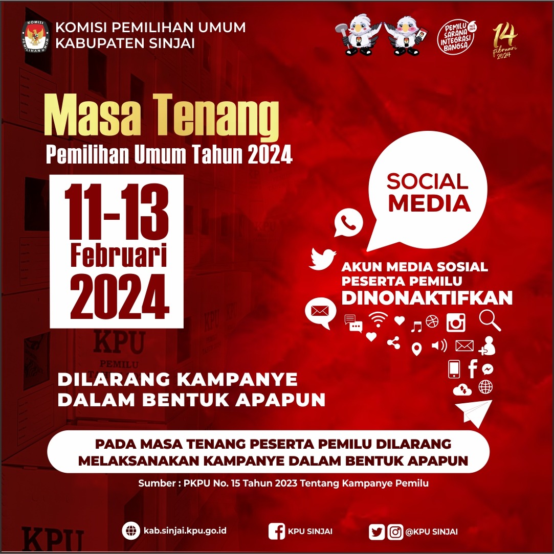 Kampanye Usai, Masa Tenang Dilarang Kampanye, Ingat Tanggal 14 Ayo Ke TPS!!!