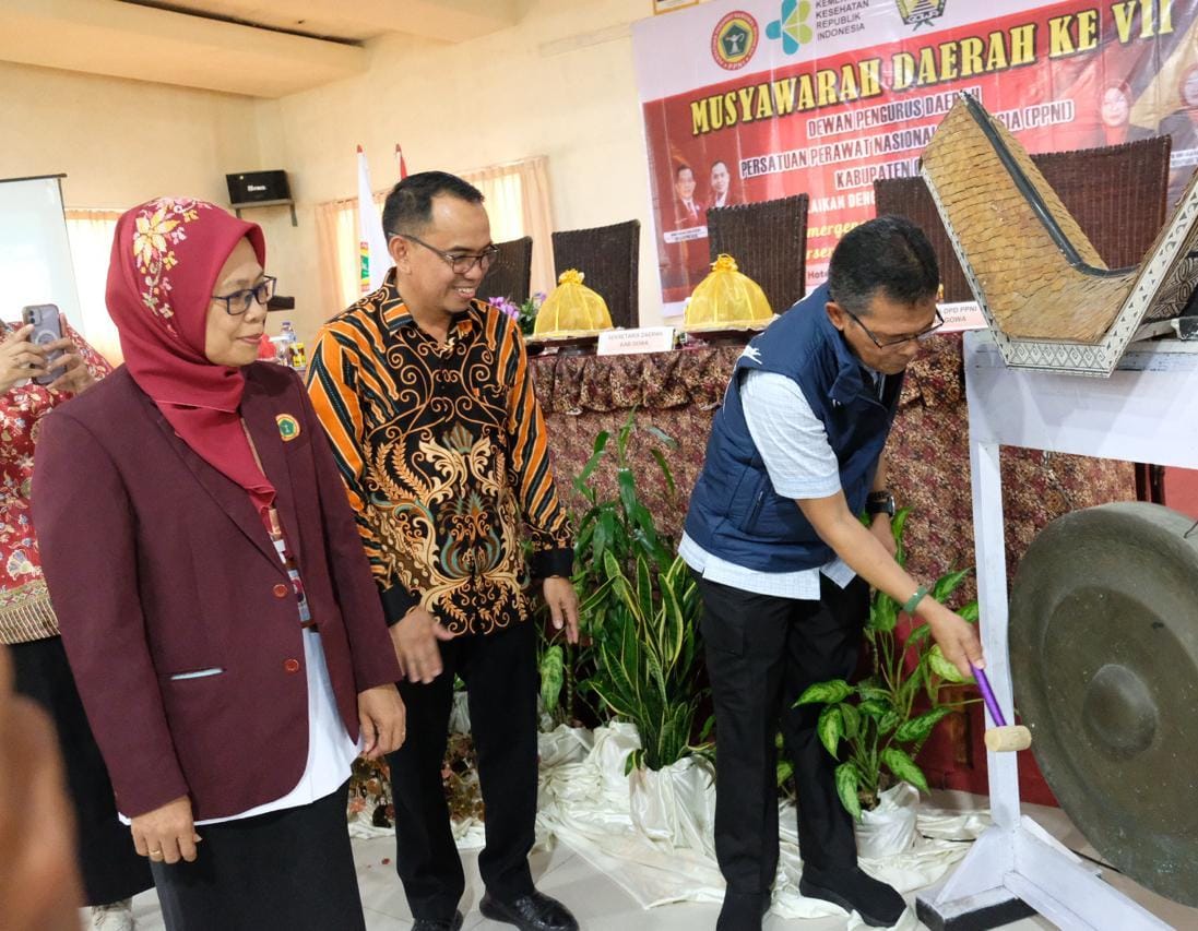 IST MUSDA -- Pj Sekretaris Kabupaten Gowa. Abdul Karim Dania saat membuka kegiatan Musda DPD PPNI Gowa di Malino. 