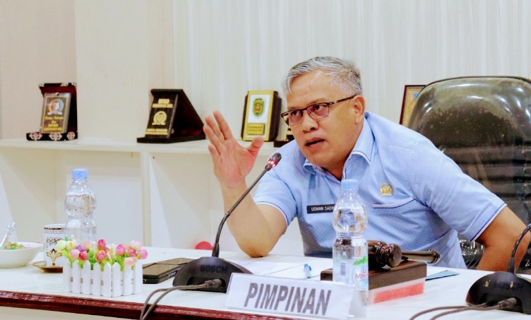 IST PENJELASAN--Wakil Ketua DPRD Luwu Timur H Usman Sadik memberikan penjelasan dalam sebuah pertemuan beberapa waktu lalu 