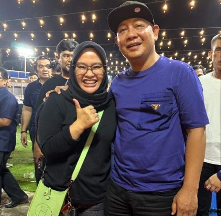 IST BERSAMA--Politisi Partai Nasdem Sulsel Rezki Mulfiati Lutfi bersama Ketua DPW Nasdem Sulsel Rusdi Masse 