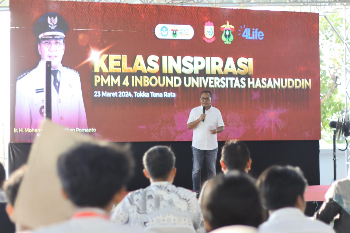 ist INSPIRASI-- Wali Kota Makassar Mohammad Ramdhan Pomanto menjadi narasumber dalam kelas Inspirasi untuk 321 mahasiswa dari 191 PT di seluruh Indonesia yang mengikuti PMM Universitas Hasanuddin,akhir pekan lalu.