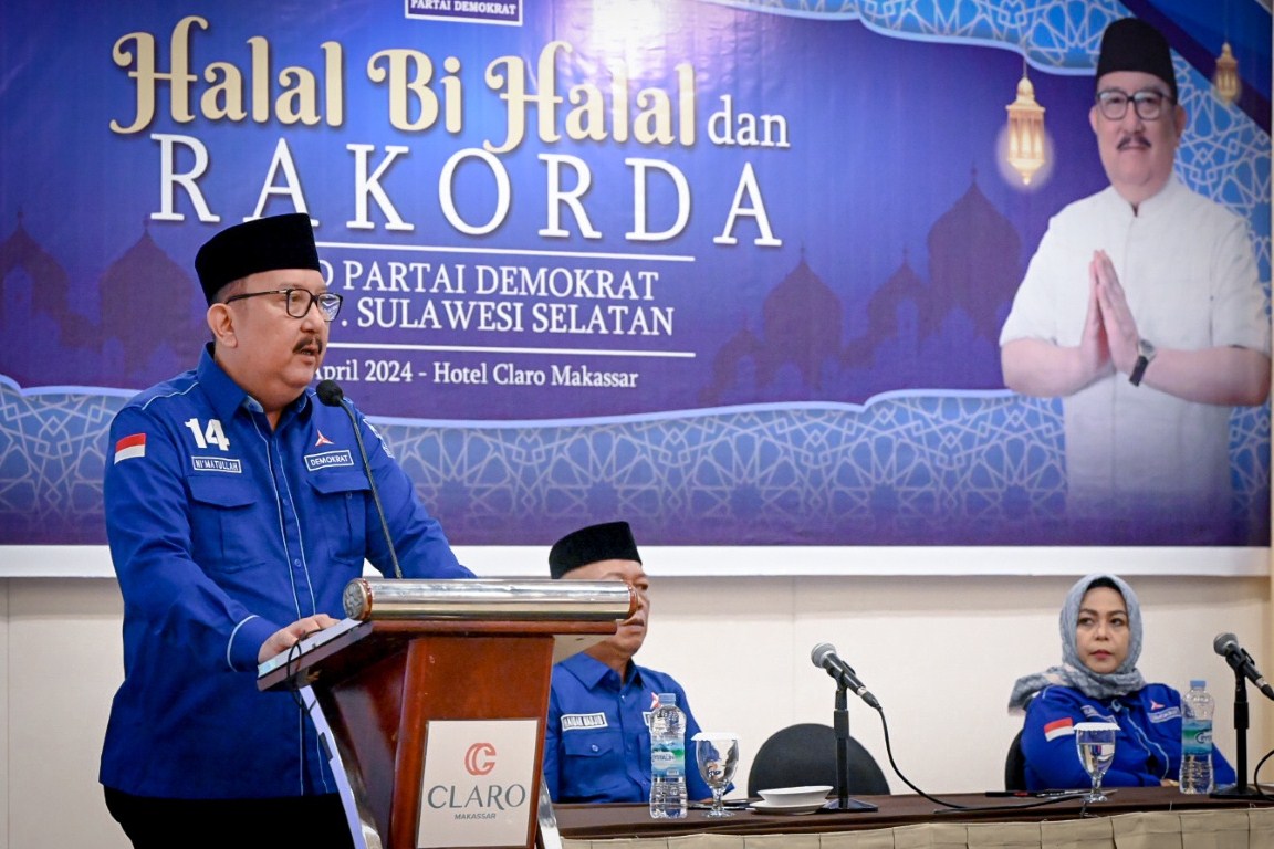 IST RAKORDA--24 DPC Partai Demokrat menghadiri Rakorda yang digelar DPD Gerindra di Hotel Claro Makassar, Rabu (16/4)