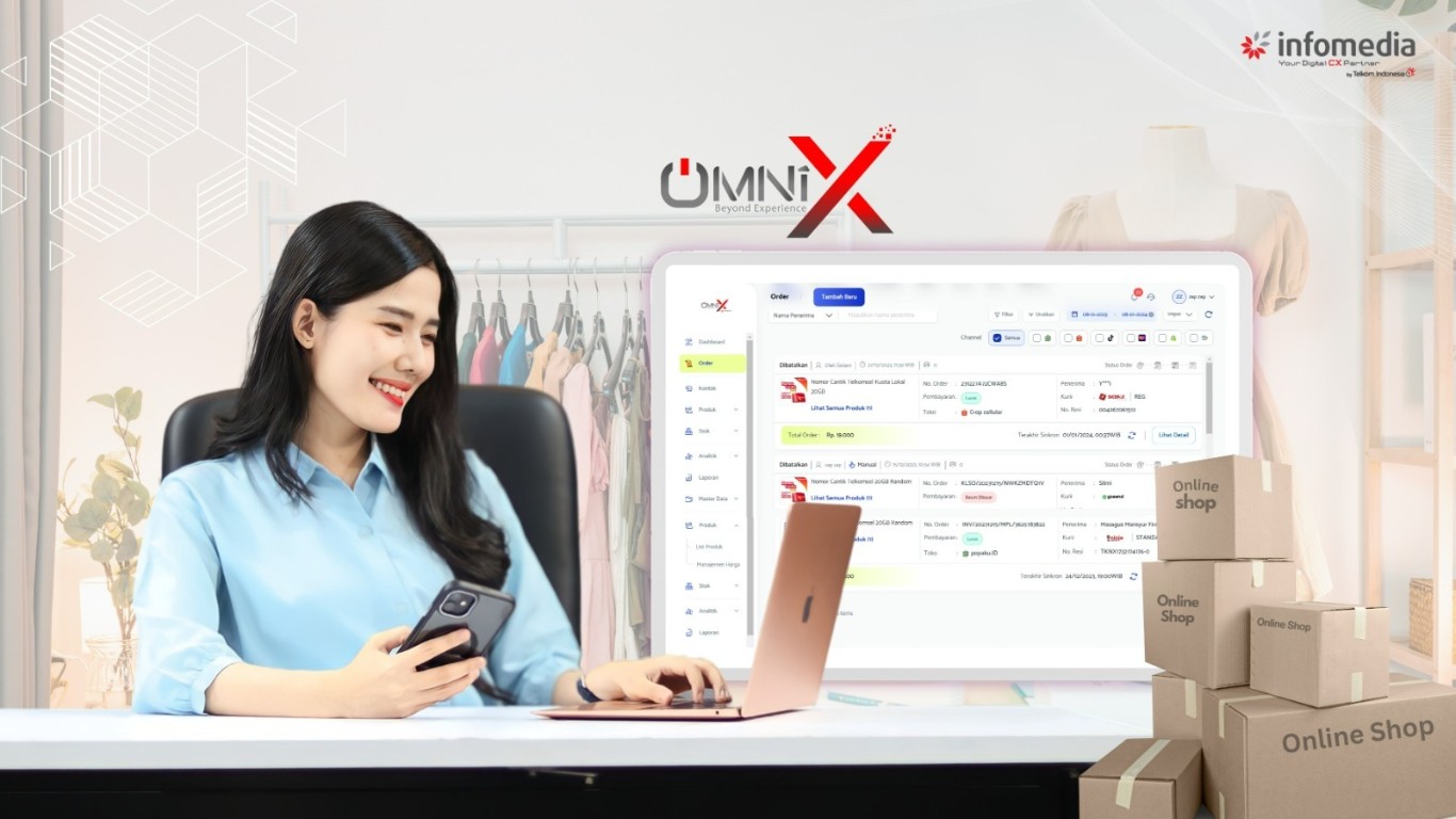 OMNIX -- Melalui aplikasi Omnix Commerce sangat membantu UKM Indonesia mengelola sistem marketplace.