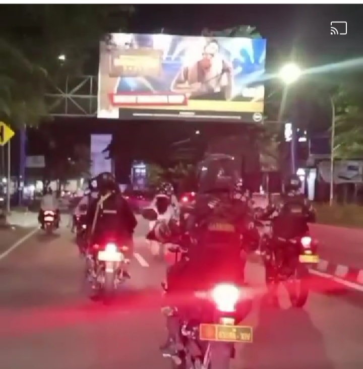 IST PATROLI -- Kepolisian Samapta Polrestabes Makassar yang melaksanakan patroli di wilayah hukum Polrestabes Makassar.