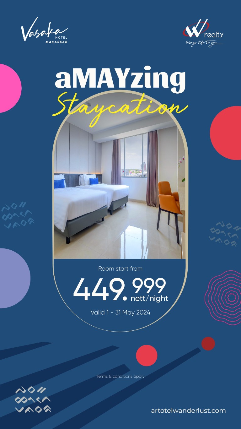 VASAKA Hotel Menghadirkan Promo “Amayzing Staycation” untuk Pengalaman Menginap yang tak Terlupakan
