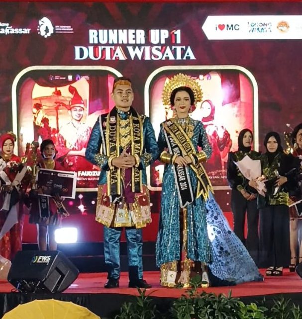ist DUTA--Duta Wisata Kota Makassar 2024 yakni Ahmad Arifin (Daeng) dan Zakira Maharani (Dara)