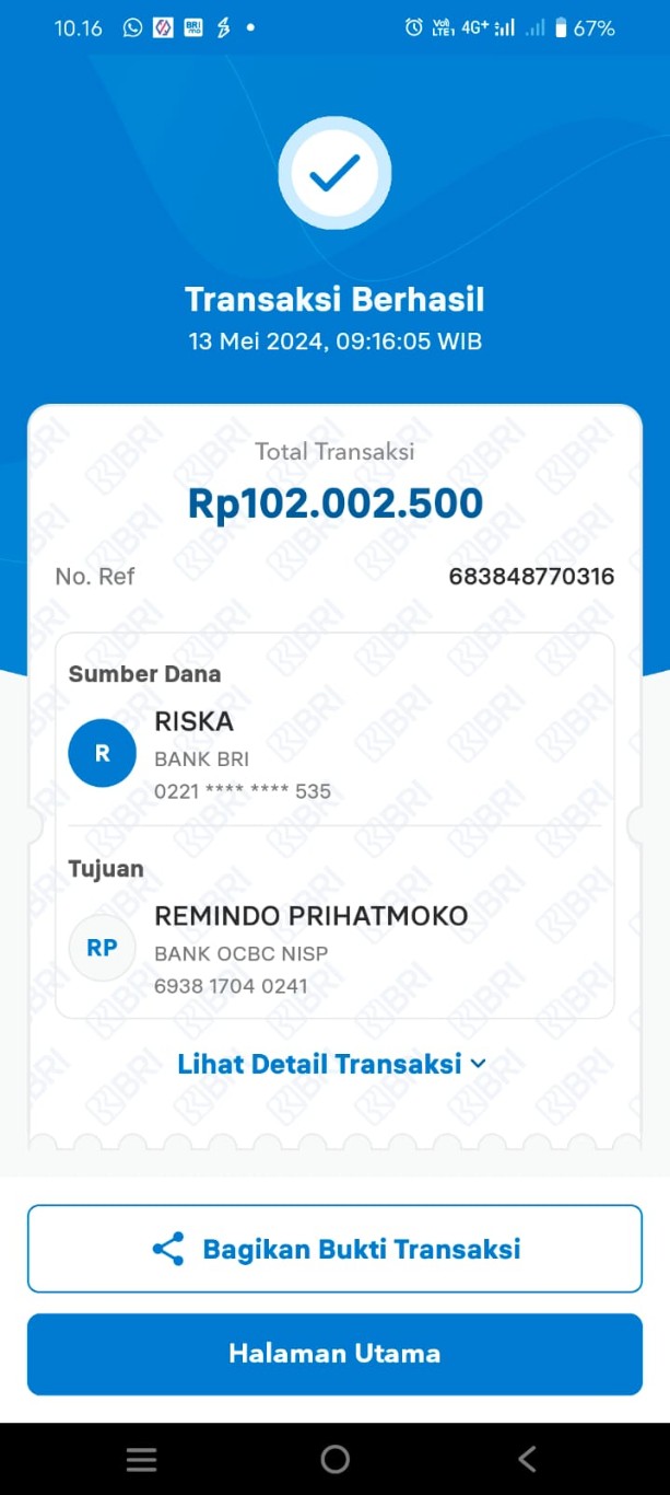 RESMI LAPOR POLISI -- Bukti transfer yang dilakukan korban kepada para pelaku kini disita polisi untuk dijadikan bahan penyelidikan atas kasus tersebut. 