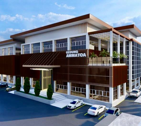 GEDUNG BARU -- Pemkab Bulukumba akan membangun gedung fasilitas publik yang diberi nama Gedung Ammatoa. Proyek ini akan mulai dikerjakan tahun 2024 ini. Beginilah penampakan gedung tersebut.