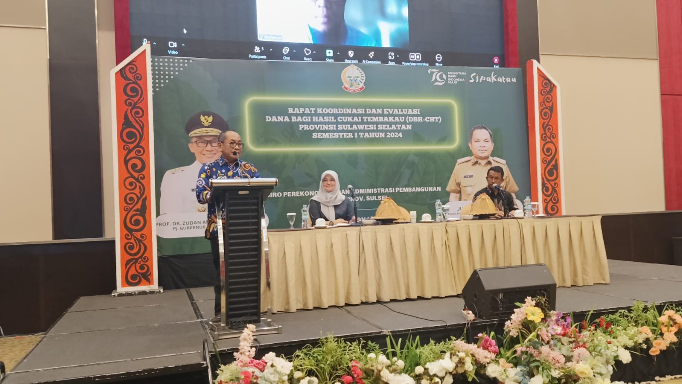 Rakor dan Evaluasi Pemprov Sulsel Bahas DBH CHT