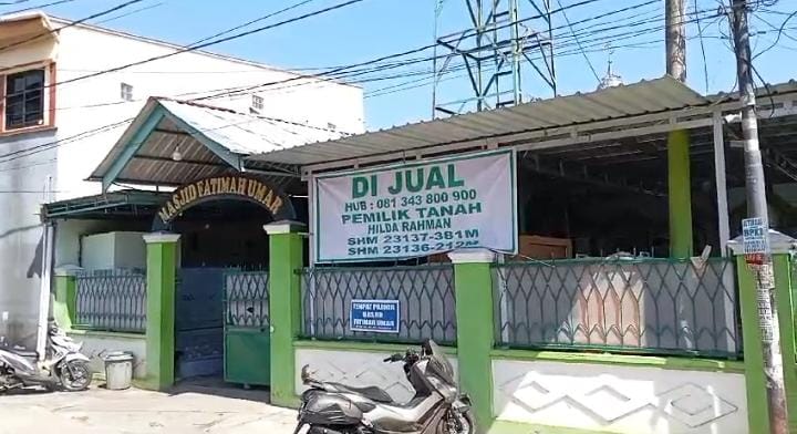 Spanduk ”Dijual’ di Masjid Fatimah Umar Dicabut