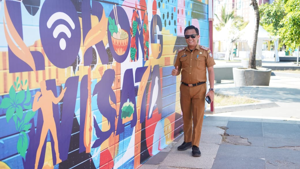 ist LONGWIS--Dinas Ketahanan Pangan (DKP) Makassar menyiapkan booth untuk warga di F-8 yang hendak mengenal lebih jauh soal Program Lorong Wisata atau Longwis.