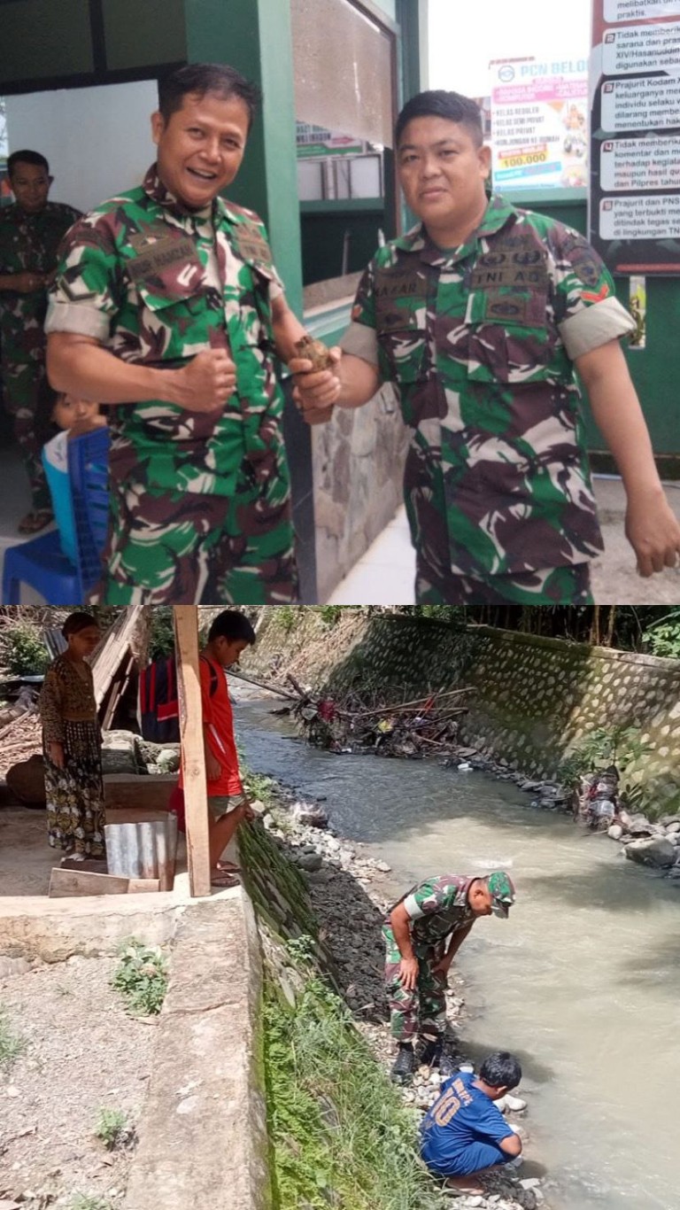 GRANAT -- Personel piket Koramil 1403-03/Belopa menerima sebuah granat jenis Nenas yang diserahkan salah seorang warga bernama Imran Hadi, Minggu (14/7).