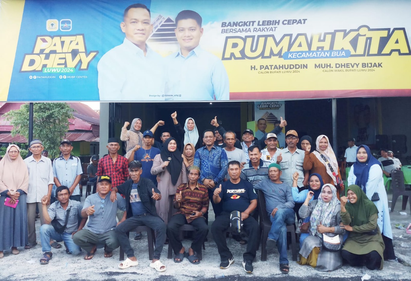 Bakal Calon Bupati Luwu H Patahuddin bersilaturahmi dengan ratusan masyarakat Kecamatan Bua di Dusun Kandoa, Desa Puty, Rabu (11/9/2024).