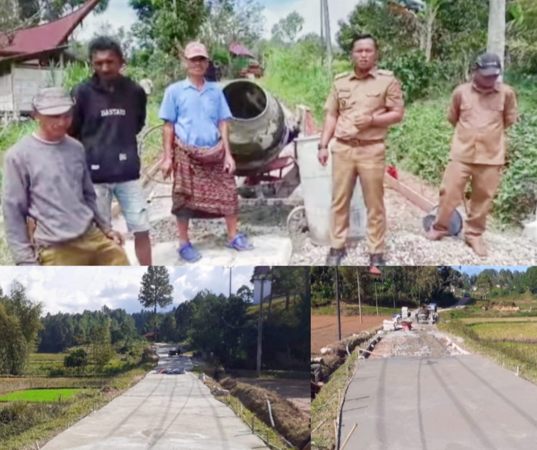 Jalan poros Lembang Batuala Selatan yang telah dibeton pemerintahan Theza.