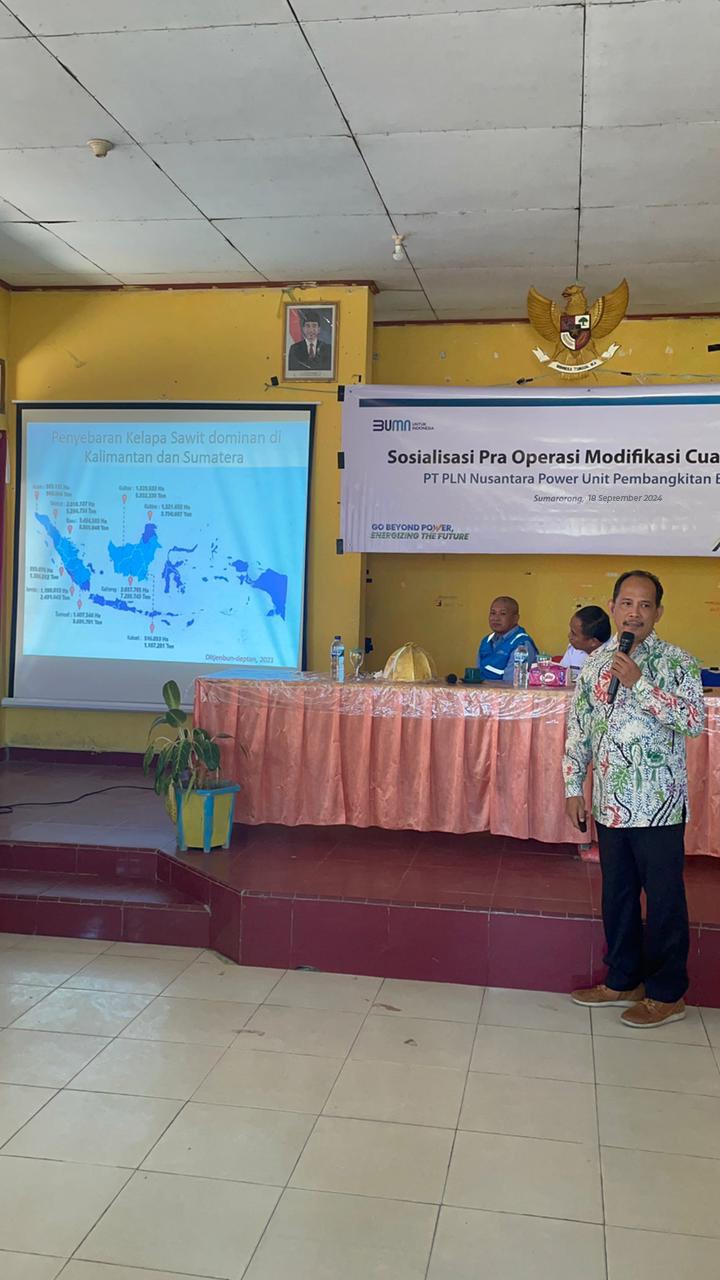 SOSIALISASI -- Prof Heri Budi Wibowo sebagai Pelaksana OMC dari BRIN sedang menjelaskan tentang rencana pelaksanaan OMC oleh PLN Nusantara Power UP Bakaru.

