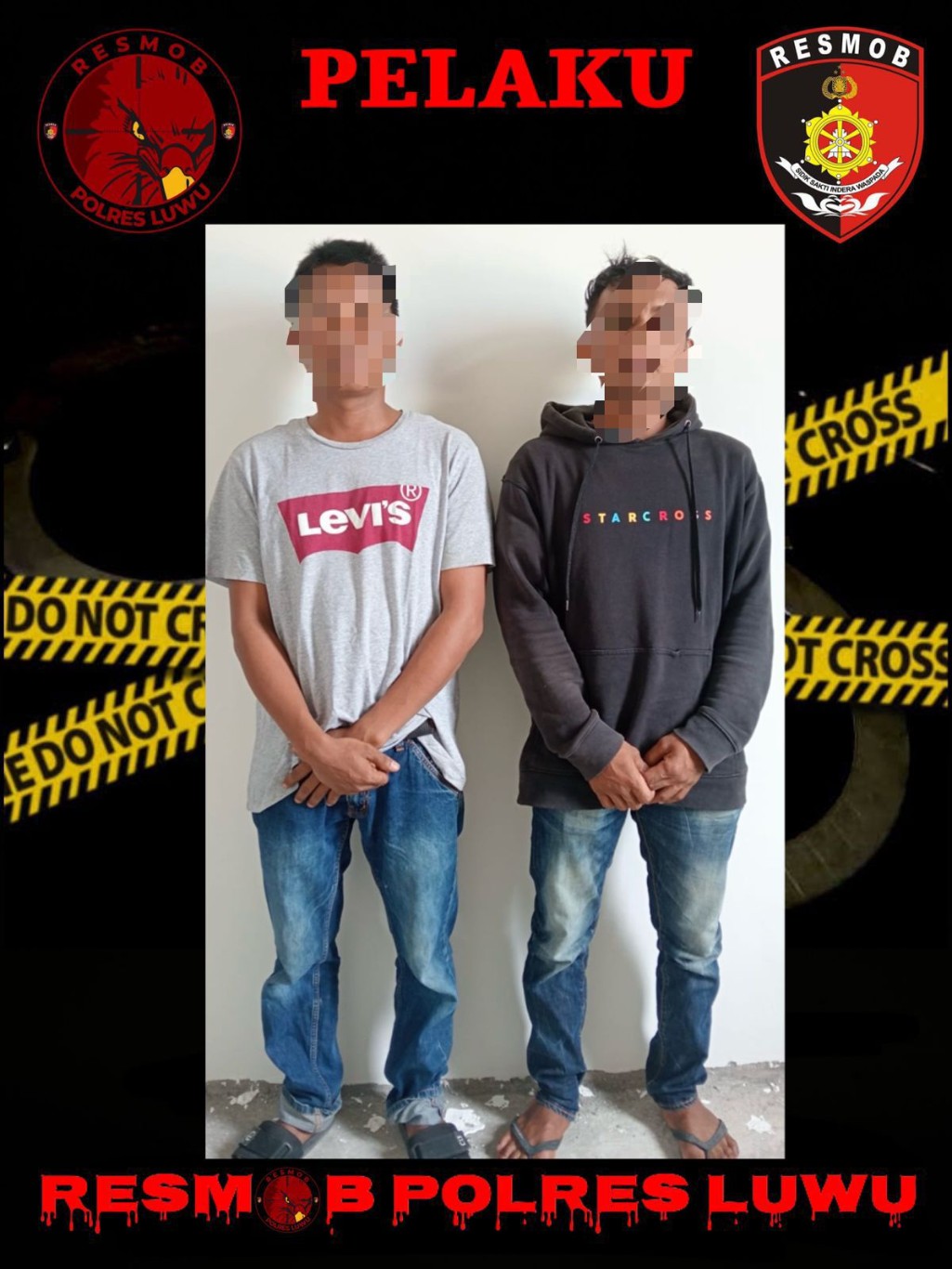 DISEL -- Dua pelaku penganiayaan di Desa Tampa Kecamatan Ponrang Kabupaten Luwu dijebloskan ke dalam sel usai diamankan di rumah keluarganya Desa Tampa, Kecamatan Ponrang, Kabupaten Luwu, Minggu (15/9). 
