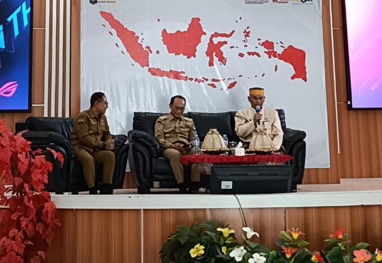PELATIHAN -- Pj Gubernur Sulsel Zudan Arif Fakrulloh memberikan ceramah umum kepada 40 peserta PKA Kabupaten Luwu Timur Angkatan V di PPSDM Kementerian Dalam Negeri (Kemendagri) Regional Makassar, Senin (2/9).
