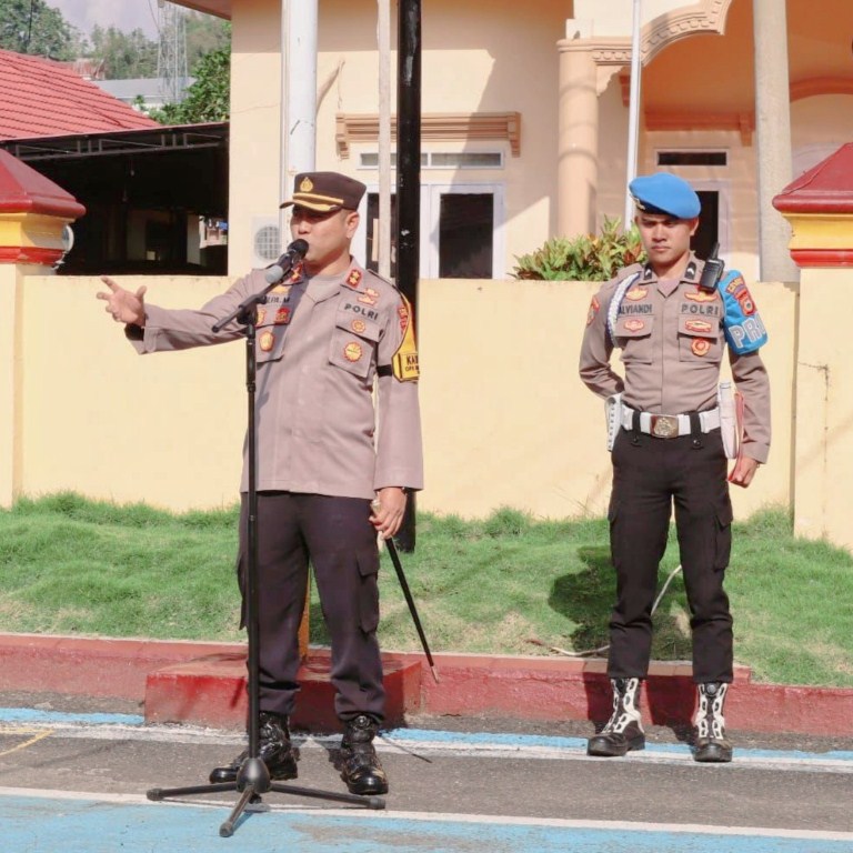 NETRAL -- Kapolres Tana Toraja AKBP Malpa Malacoppo meminta seluruh personel Polres Tator netral di Pilkada. 
