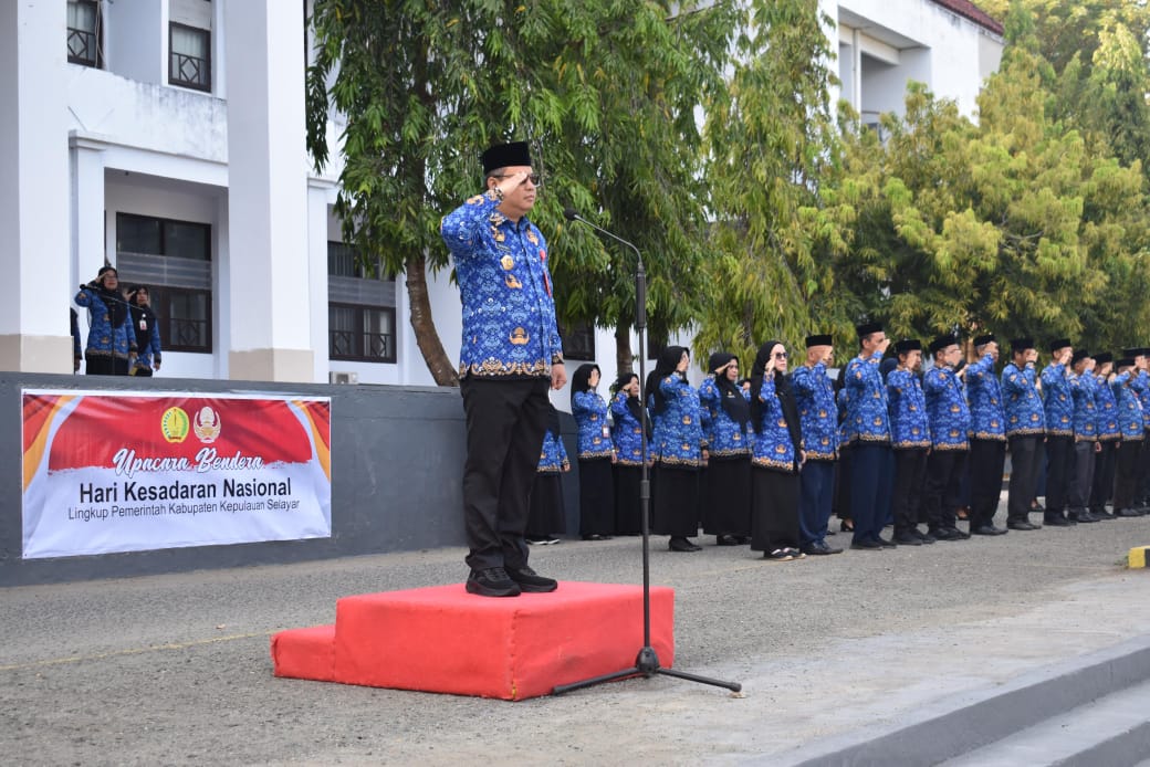 Sekda Selayar Mesdiyono Pimpin Upacara Hari Kesadaran Nasional