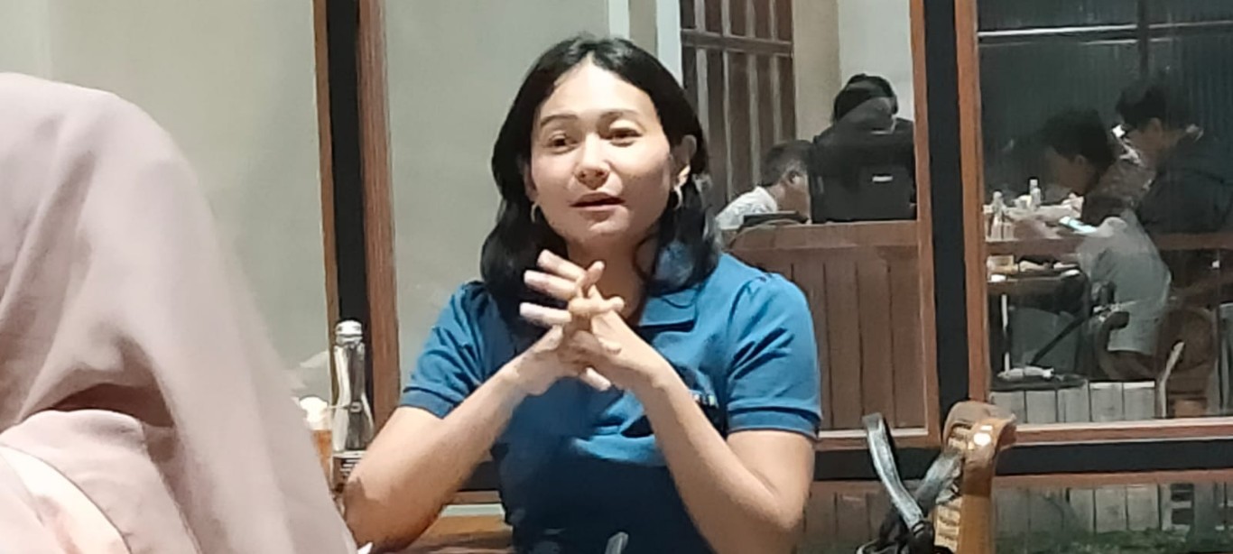 PENJELASAN -- Head of Corporate Communications PT Vale Indonesia Tbk, Vanda Kusumaningrum menjelaskan tentang praktik pertambangan berkelanjutan yang tetap dilakukan PT Vale pada beragam aktivitasnya.