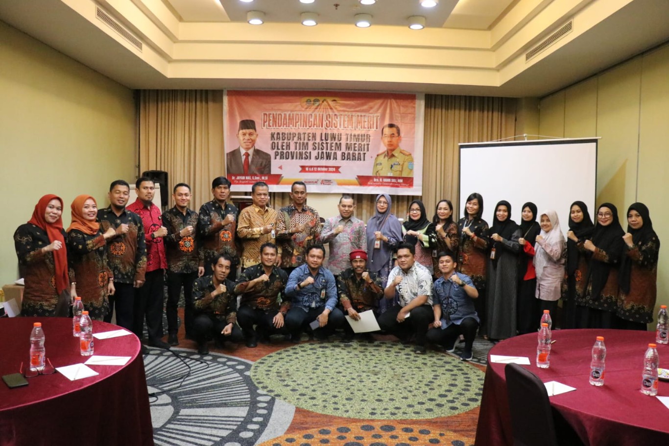 SISTEM MERIT -- BKPSDM Kabupaten Luwu Timur bekerjasama dengan Provinsi Jabar melakukan pendampingan Sistem Merit Lingkup Pemkab Lutim Tahun 2024 di Hotel Santika Makassar Rabu-Sabtu (9-12/10).  
