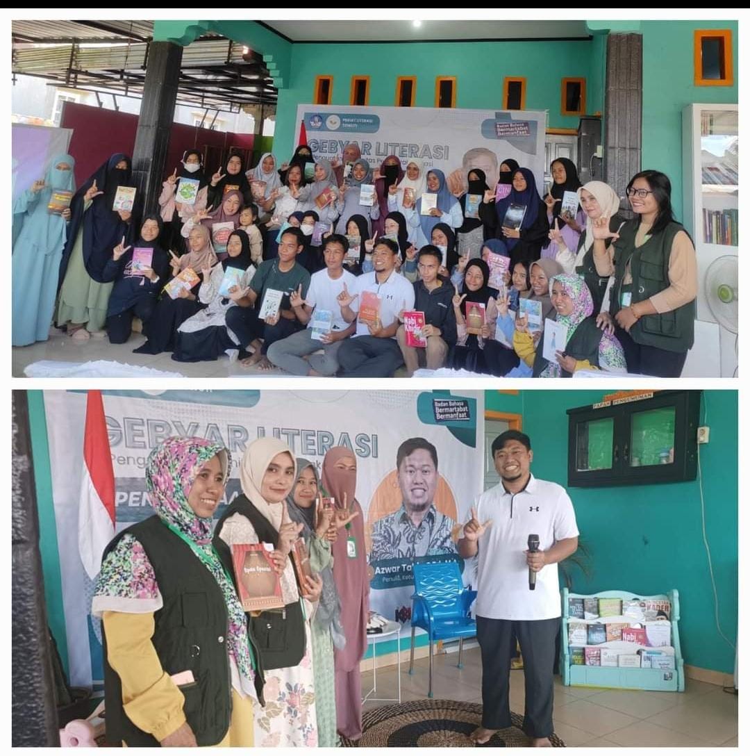 LITERASI -- Pegiat Literasi Towuti sebagai salah satu komunitas Penggerak Literasi yang mendapatkan bantuan pemerintah dari Banpem Kementerian Pendidikan, Kebudayaan, Riset dan Teknologi melalui Pusat Pembinaan Bahasa dan Sastra 
