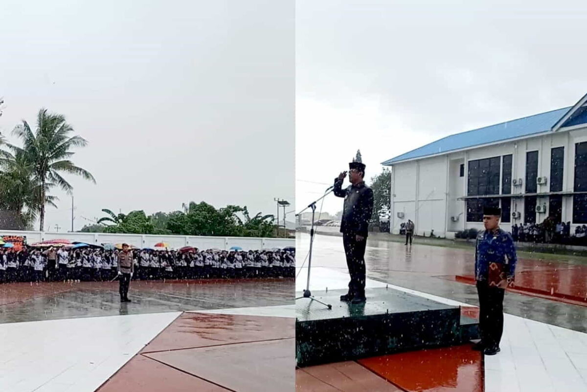 UPACARA -- Pj bupati Takalar, Setiawan Aswad saat memimpin upacara peringatan Hari Korban 40.000 Jiwa, Selasa (17/12).

