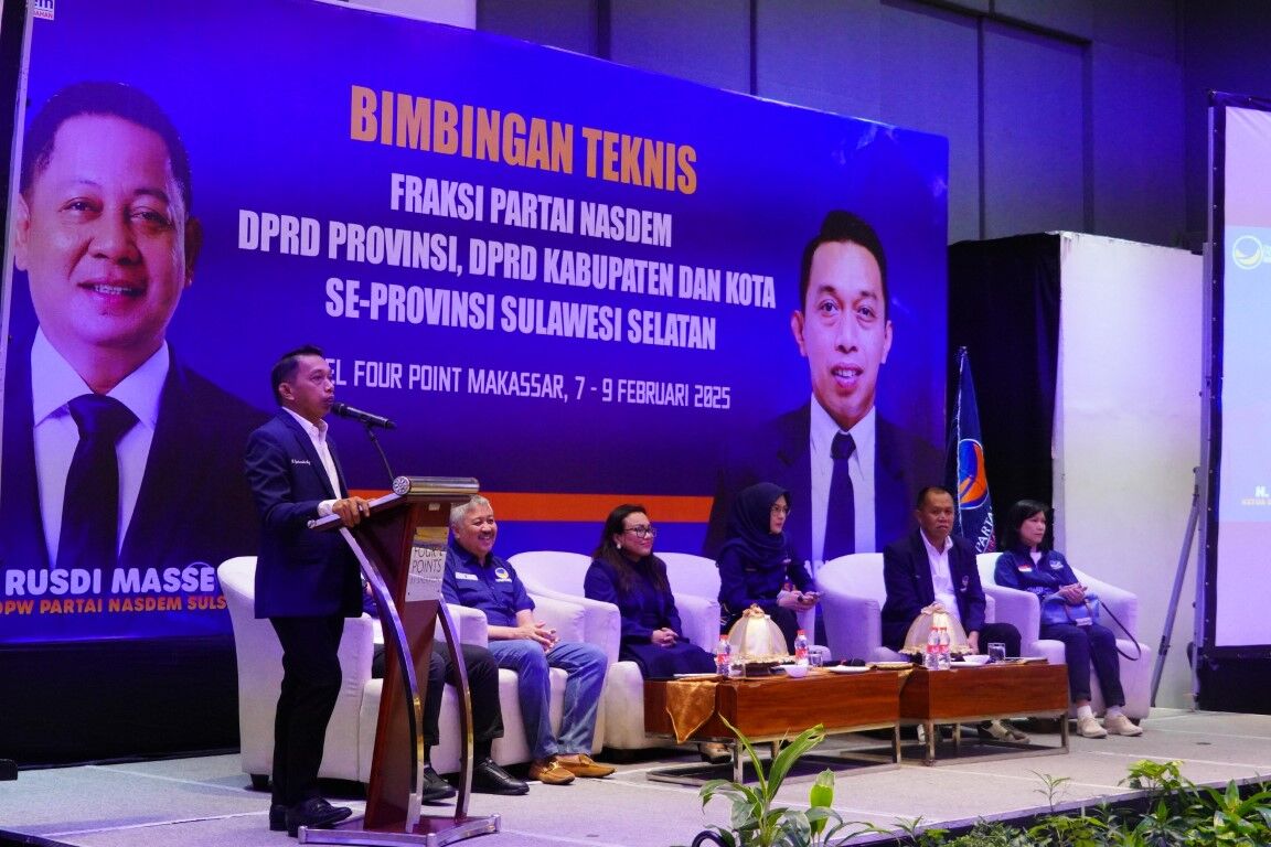 IST
RAPAT KONSOLIDASI--Sekretaris DPW Partai Nasdem Sulsel Syaharuddin Alrif menghadiri rapat konsolidasi dan pendidikan politik, di Hotel Four Points by Sheraton Makassar, Sabtu (8/2)