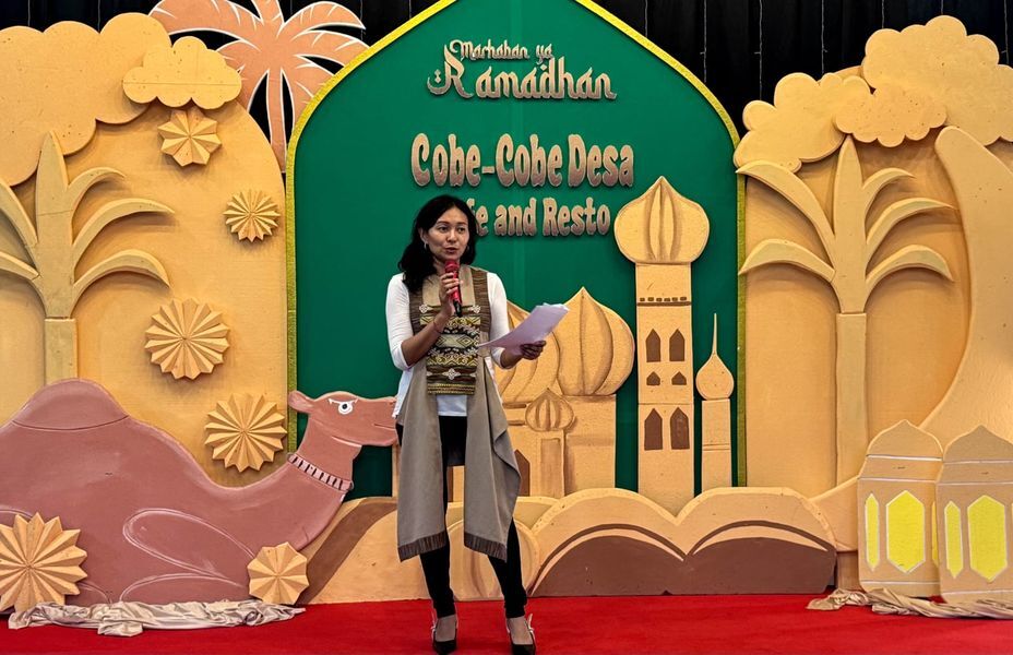 Vanda Kusumaningrum, Head of Corporate Communications PT Vale Indonesia yang membuka acara media iftar.