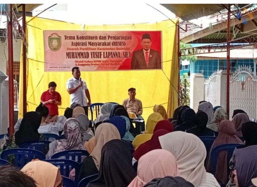 IST
ASPIRASI--Politisi Gerindra selaku Wakil Ketua II DPRD Parepare Muh Yusuf Lapanna melnyerap aspirasi di Dapilnya
