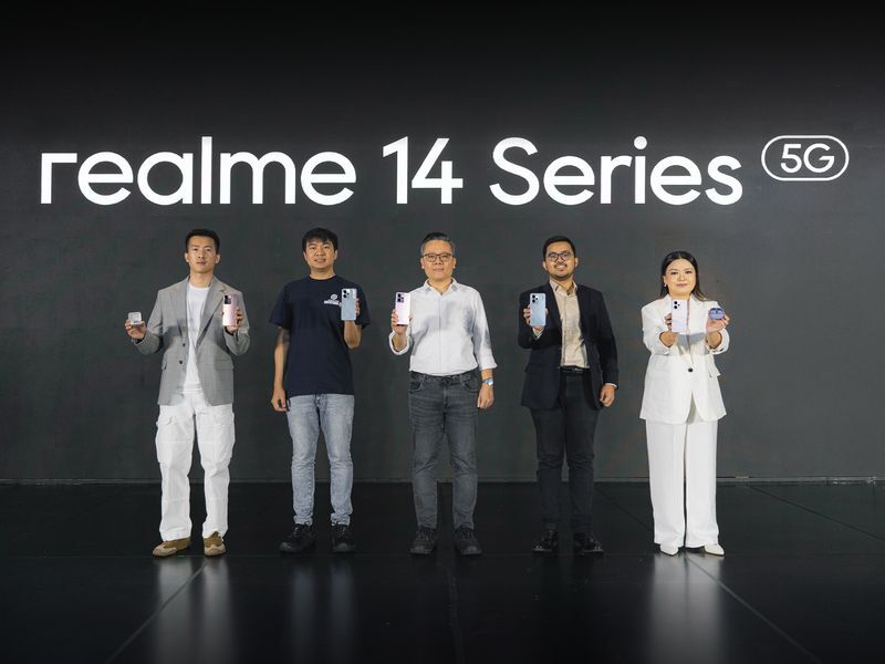 LAUNCHING -- Suasana launching realme 14 Series 5G di Mini Atrium Lower Ground, Gandaria City, Jakarta.
